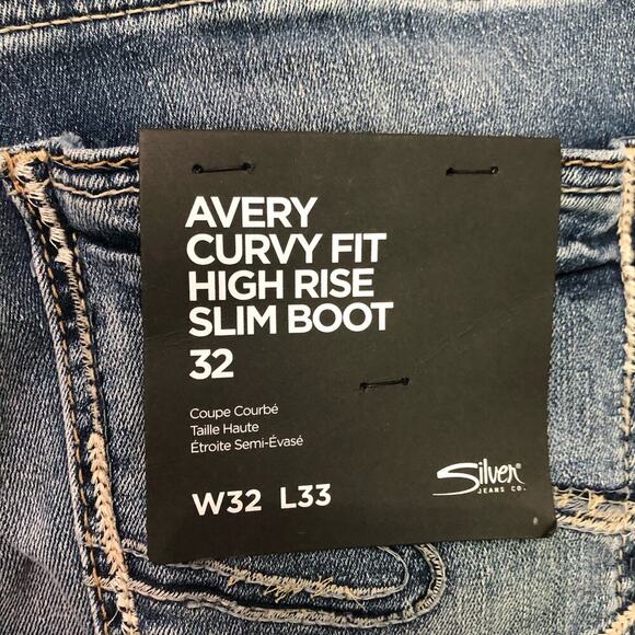 Silver Jeans Co.‎ Avery Slim Bootcut Women's Denim Jeans in Indigo Size 32 X 33 - Picture 8 of 10